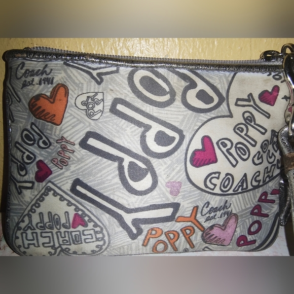 Coach Poppy Graffiti Wristlet - Picture 8 of 10